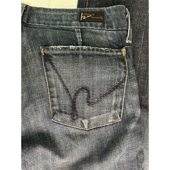 Citizens Of Humanity Blue Jeans Womens Sz 31 Faye Stretch Low Rise WIDE Leg - Picture 11 of 14
